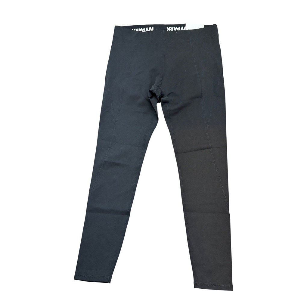 NWT Ivy Park Mid-Rise Sculptured Leggings Black Inner Contour Support XL